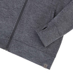 Lavar Eco Knit Full Zip Hoodie for Women Transfer - Heather Dark Charcoal - Detail