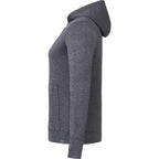 Lavar Eco Knit Full Zip Hoodie for Women Transfer - Heather Dark Charcoal - Left Side