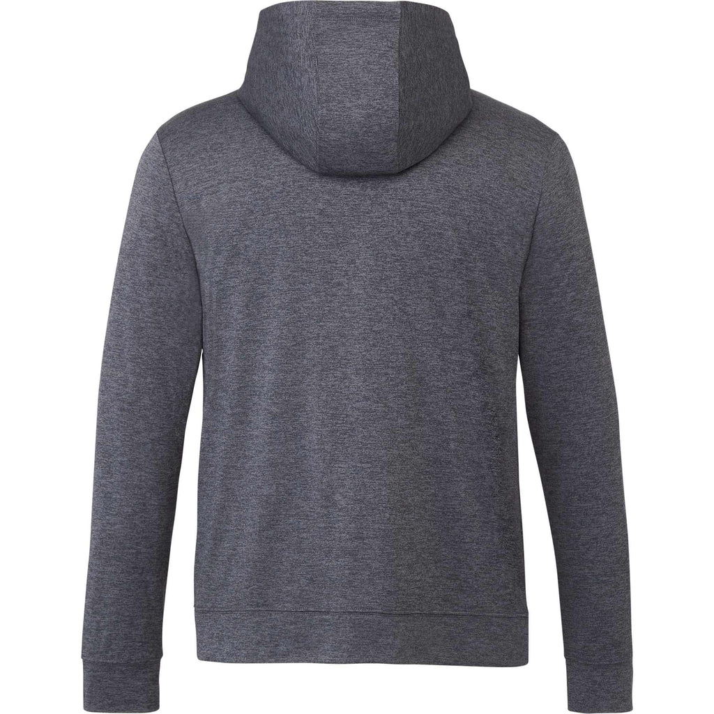 Lavar Eco Knit Pullover Hoodie for Men Embroidery - Heather Dark Charcoal - Back