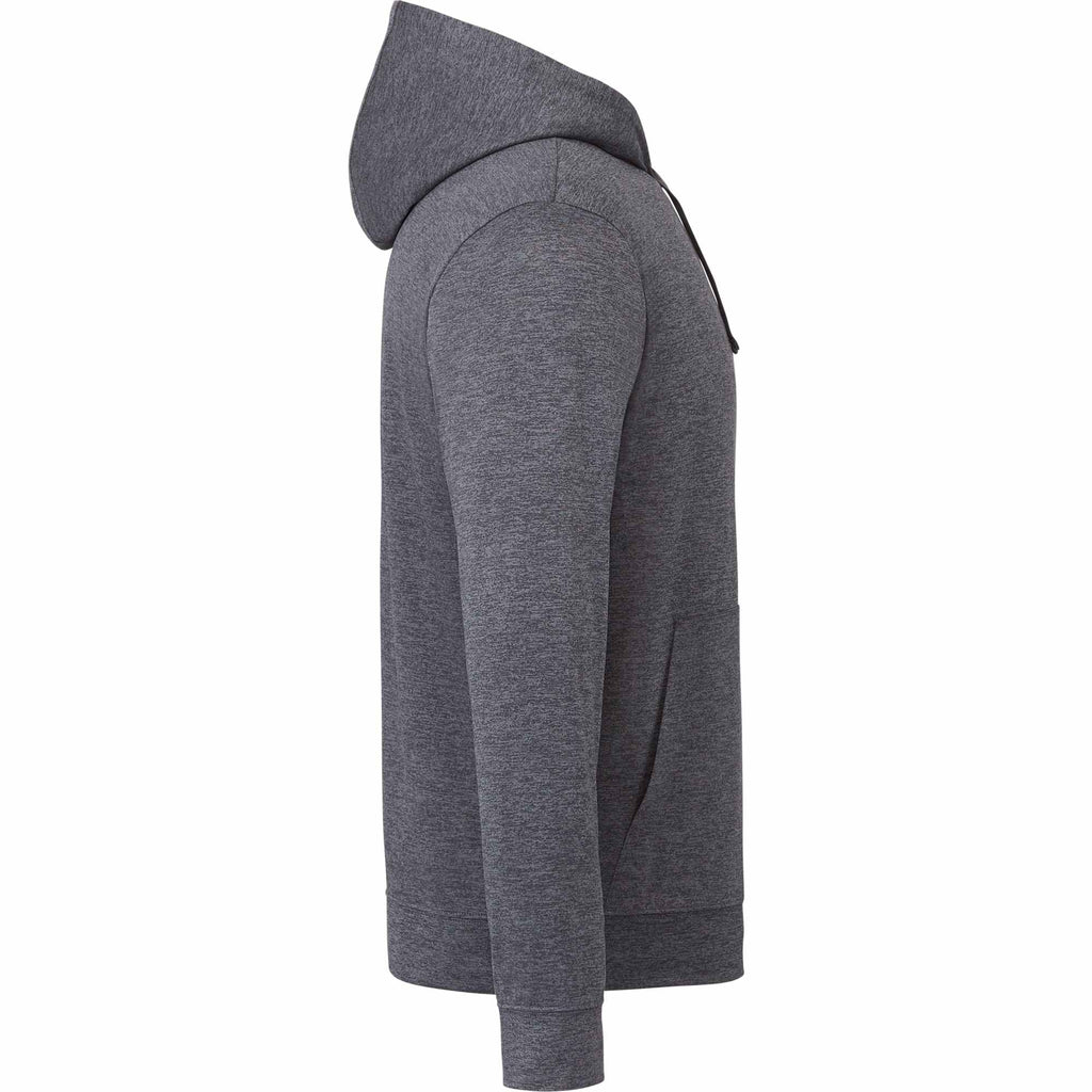 Lavar Eco Knit Pullover Hoodie for Men Embroidery - Heather Dark Charcoal - Right Side