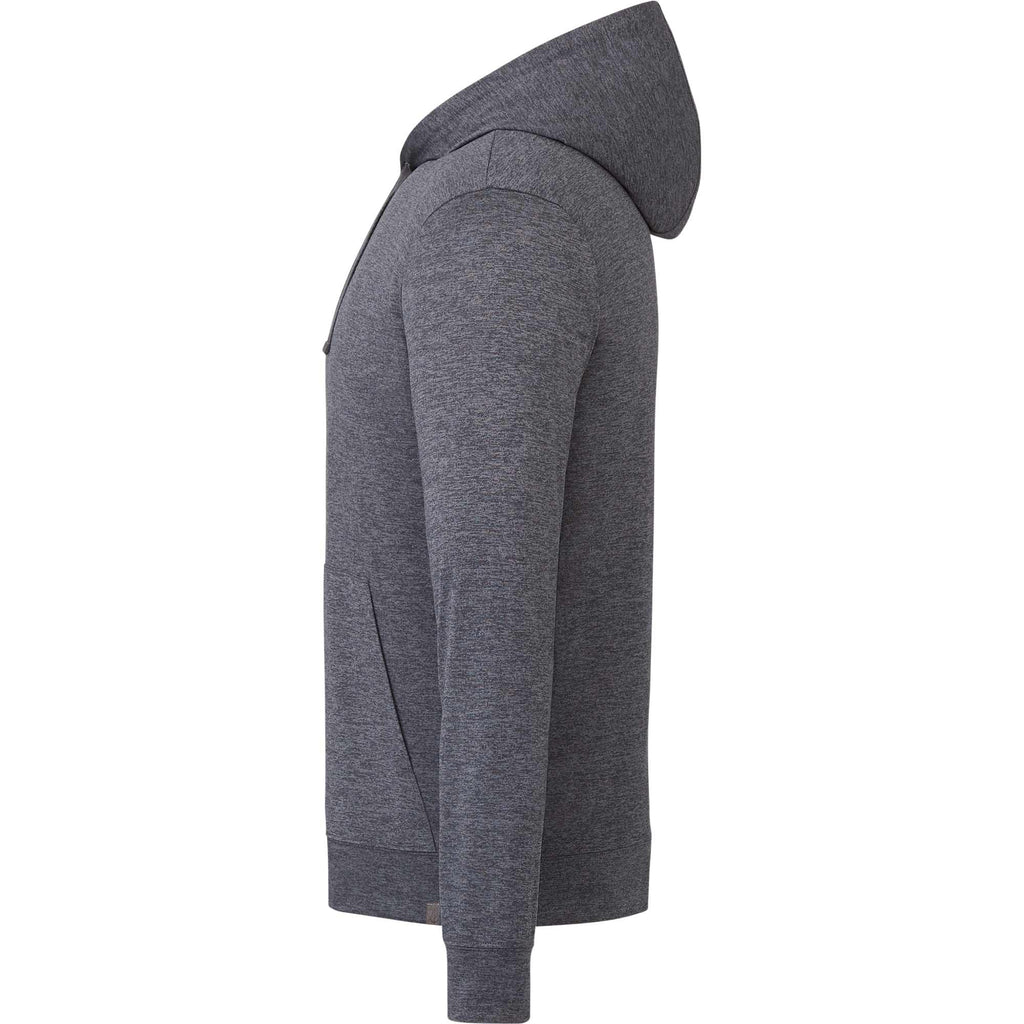 Lavar Eco Knit Pullover Hoodie for Men Transfer - Heather Dark Charcoal - Left Side