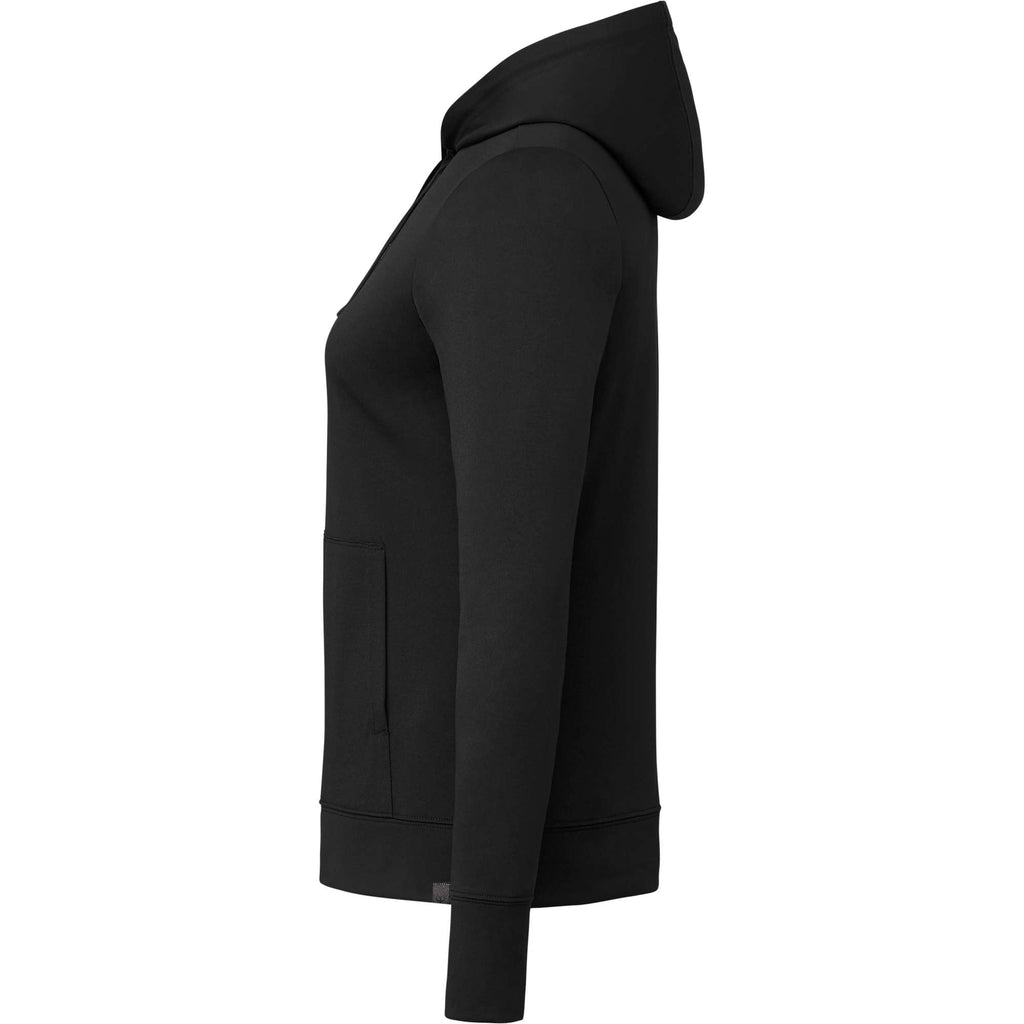 Lavar Eco Knit Pullover Hoodie for Women Embroidery - Black - Left Side