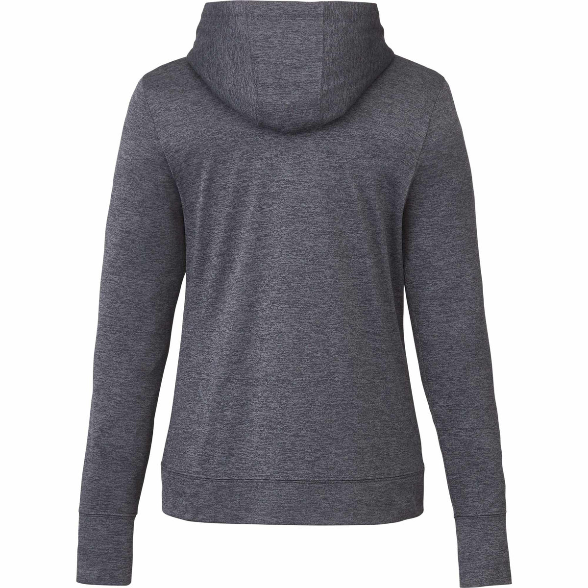 Lavar Eco Knit Pullover Hoodie for Women Embroidery - Heather Dark Charcoal - Back