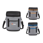 Leakproof Backpack Cooler for 20 Cans Embroidery - Black - Front Group