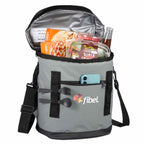 Leakproof Backpack Cooler for 20 Cans Embroidery - Black - Photo