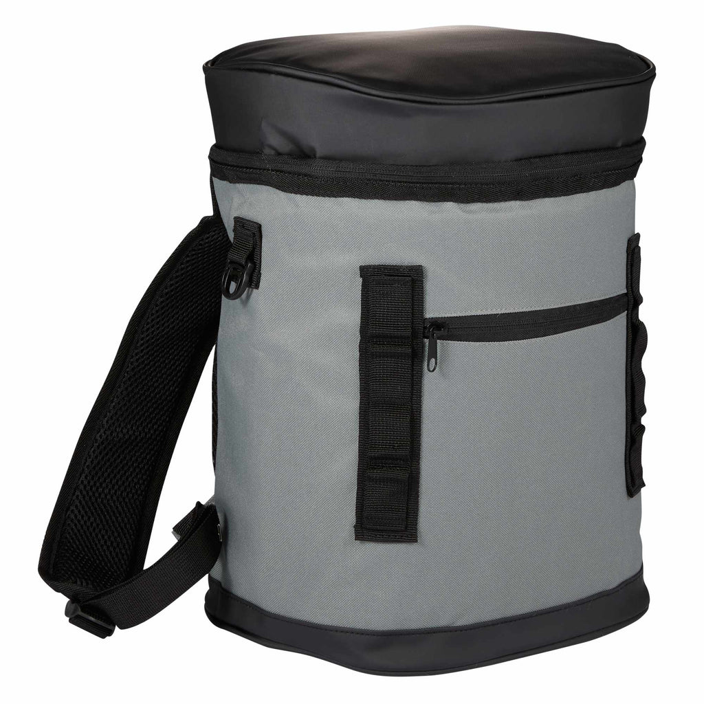 Leakproof Backpack Cooler for 20 Cans Embroidery - Black - Right Angle