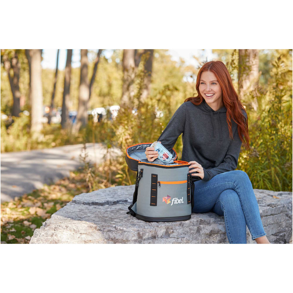 Leakproof Backpack Cooler for 20 Cans Embroidery - Orange - Front 3