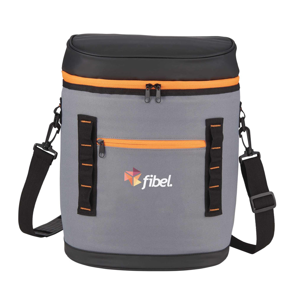 Leakproof Backpack Cooler for 20 Cans Embroidery - Orange - Front 5