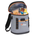 Leakproof Backpack Cooler for 20 Cans Embroidery - Orange - Photo