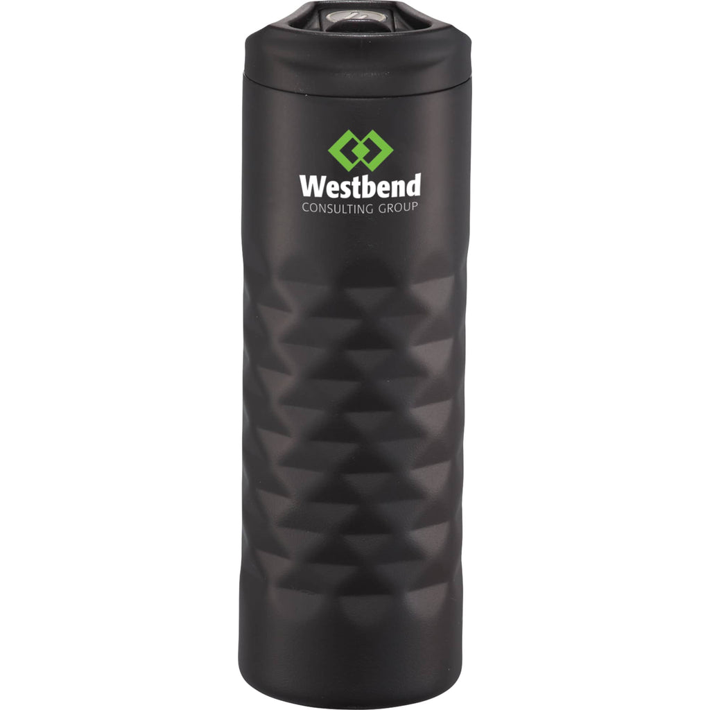 Leakproof Copper Vacuum Tumbler with Slide Lid, 16 oz - Black - Front 2