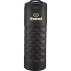 Leakproof Copper Vacuum Tumbler with Slide Lid, 16 oz - Black - Front 2