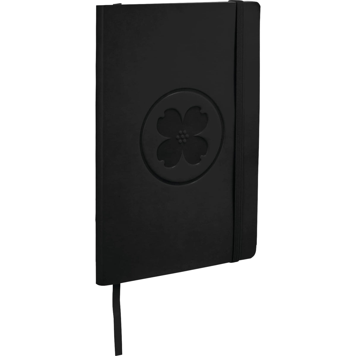Leather-Look Soft Cover Journal, 5.5 x 8.5 Inches Debossing - Black - Photo