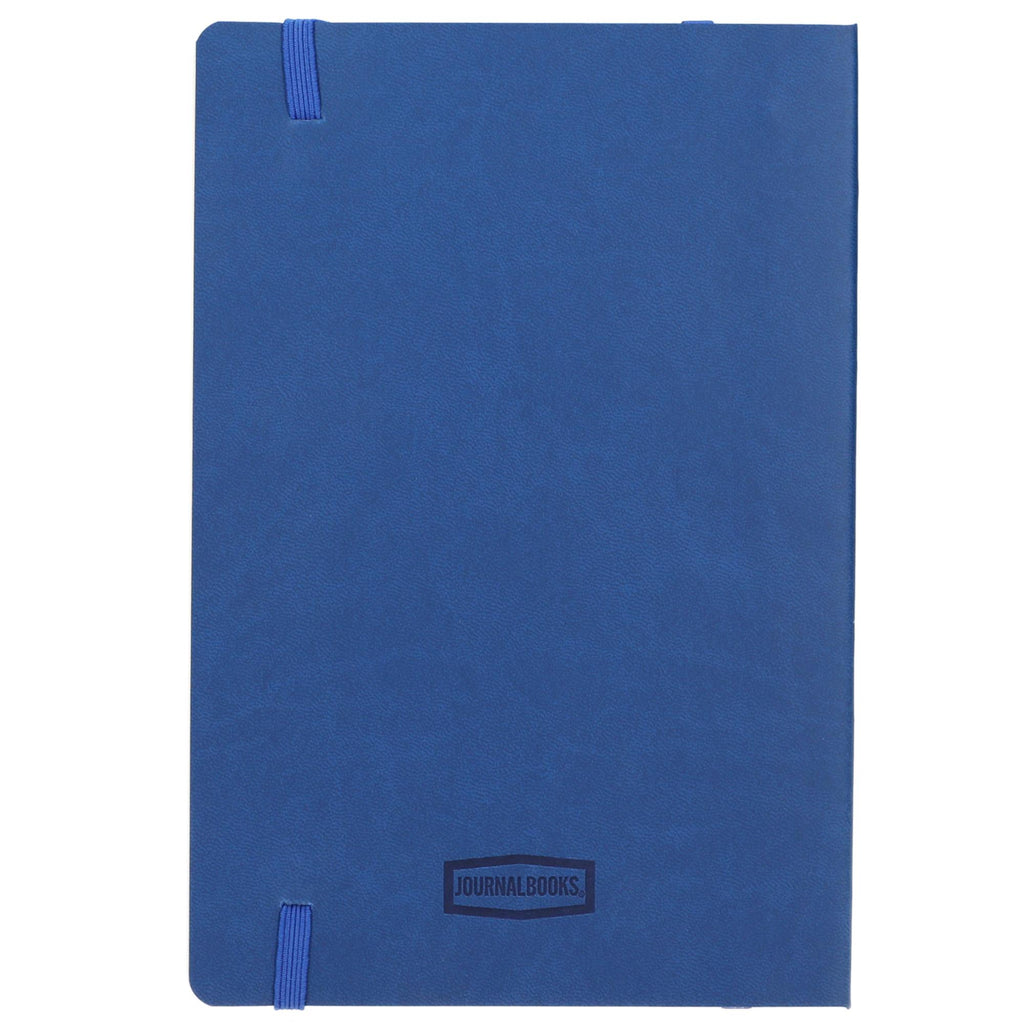 Leather-Look Soft Cover Journal, 5.5 x 8.5 Inches Debossing - Blue - Back