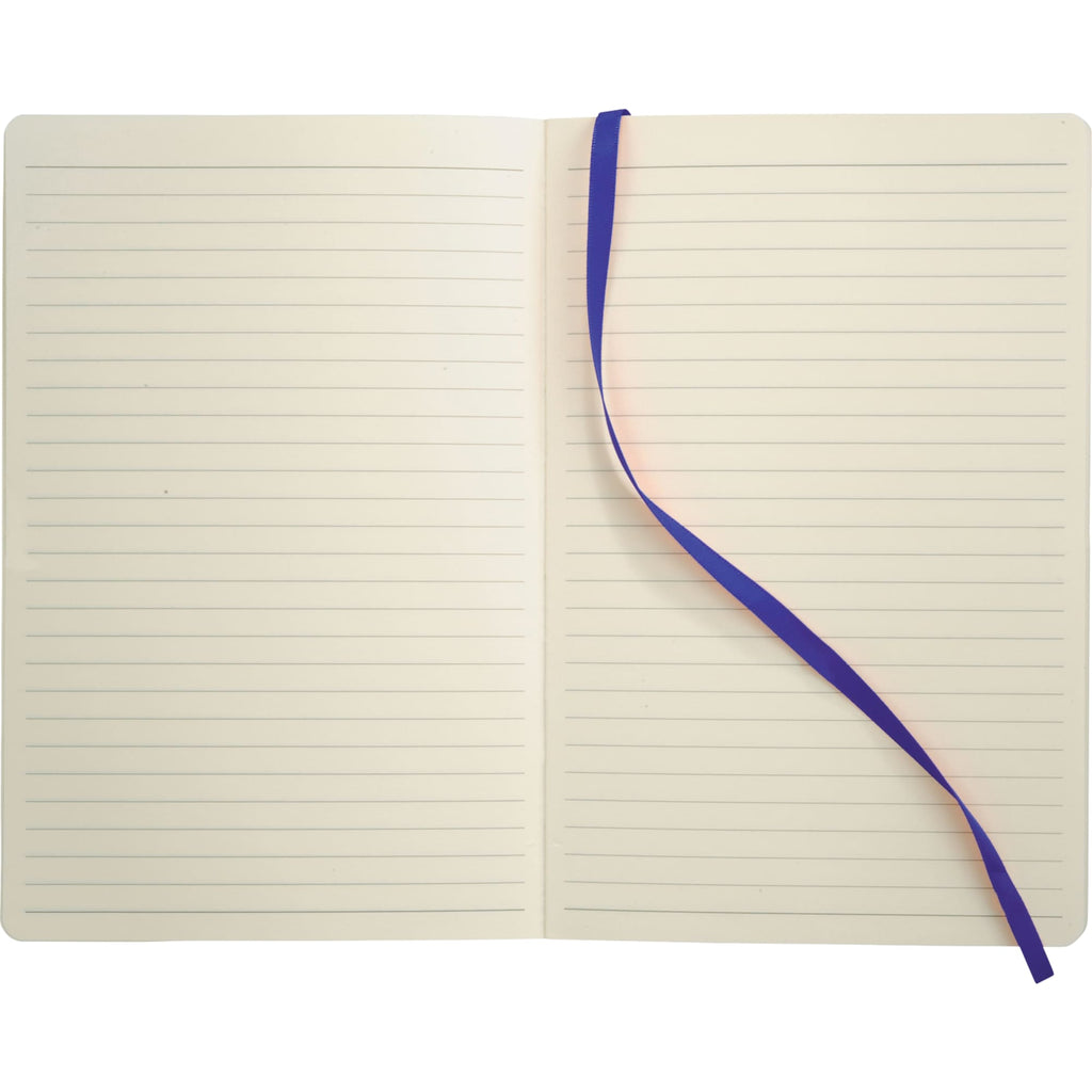 Leather-Look Soft Cover Journal, 5.5 x 8.5 Inches Debossing - Blue - Front 2