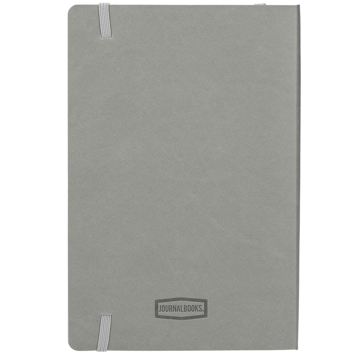 Leather-Look Soft Cover Journal, 5.5 x 8.5 Inches Debossing - Gray - Back