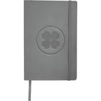 Leather-Look Soft Cover Journal, 5.5 x 8.5 Inches Debossing - Gray - Front