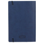 Leather-Look Soft Cover Journal, 5.5 x 8.5 Inches Debossing - Navy - Back