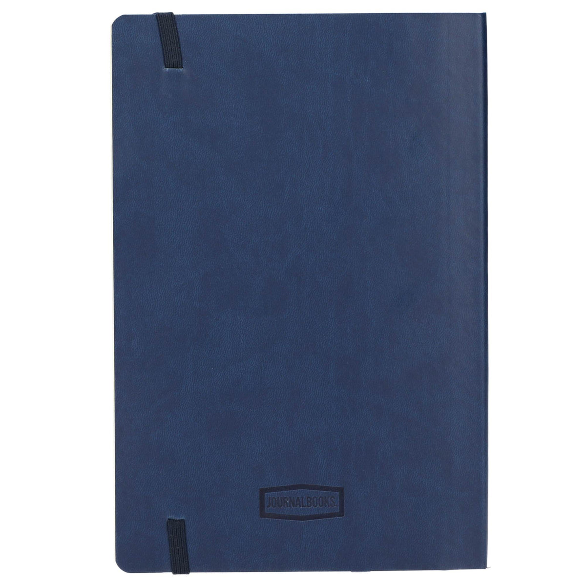Leather-Look Soft Cover Journal, 5.5 x 8.5 Inches Debossing - Navy - Back