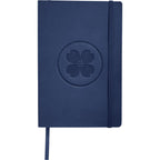 Leather-Look Soft Cover Journal, 5.5 x 8.5 Inches Debossing - Navy - Front