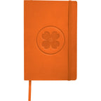 Leather-Look Soft Cover Journal, 5.5 x 8.5 Inches Debossing - Orange - Front