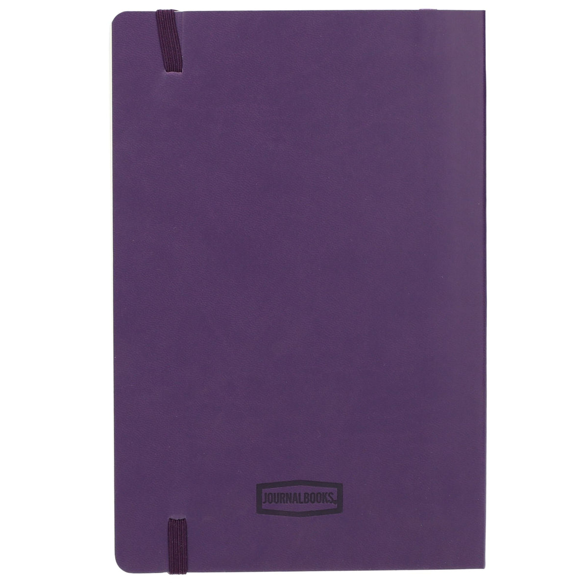 Leather-Look Soft Cover Journal, 5.5 x 8.5 Inches Debossing - Purple - Back