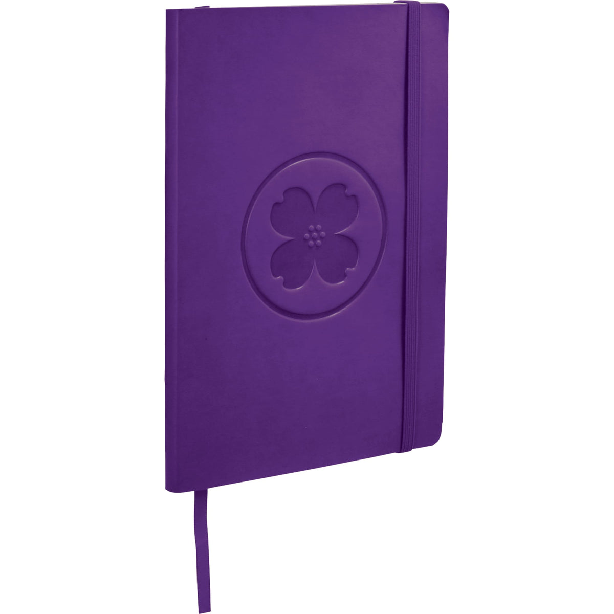Leather-Look Soft Cover Journal, 5.5 x 8.5 Inches Debossing - Purple - Photo