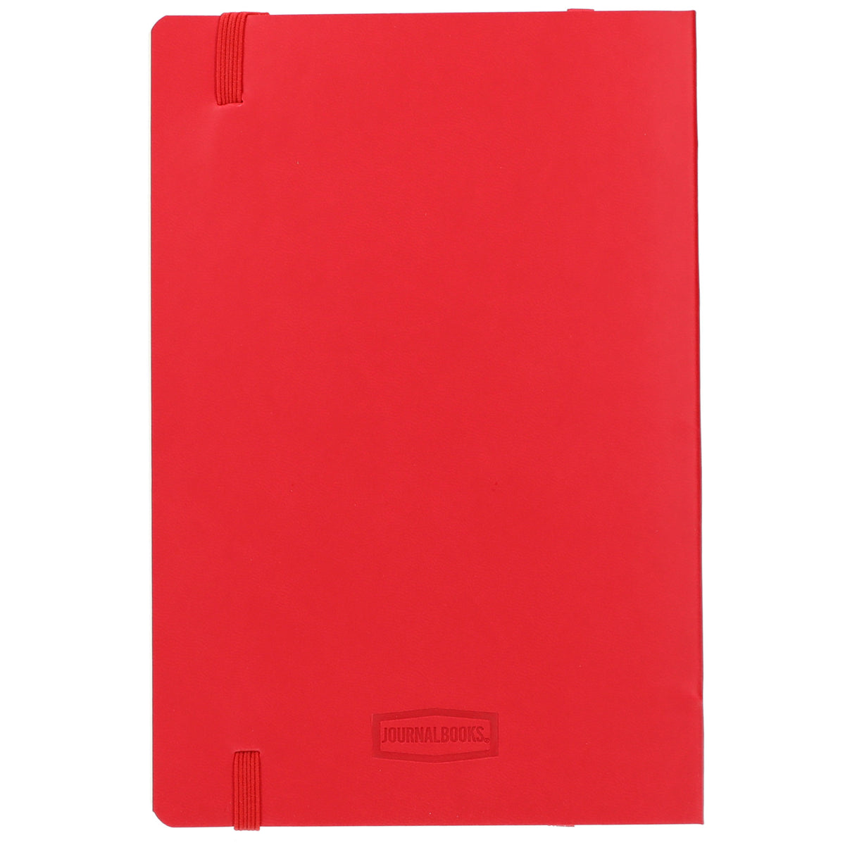Leather-Look Soft Cover Journal, 5.5 x 8.5 Inches Debossing - Red - Back