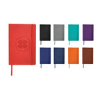 Leather-Look Soft Cover Journal, 5.5 x 8.5 Inches Debossing - Red - Front Group