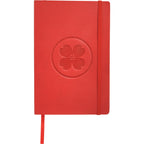 Leather-Look Soft Cover Journal, 5.5 x 8.5 Inches Debossing - Red - Front