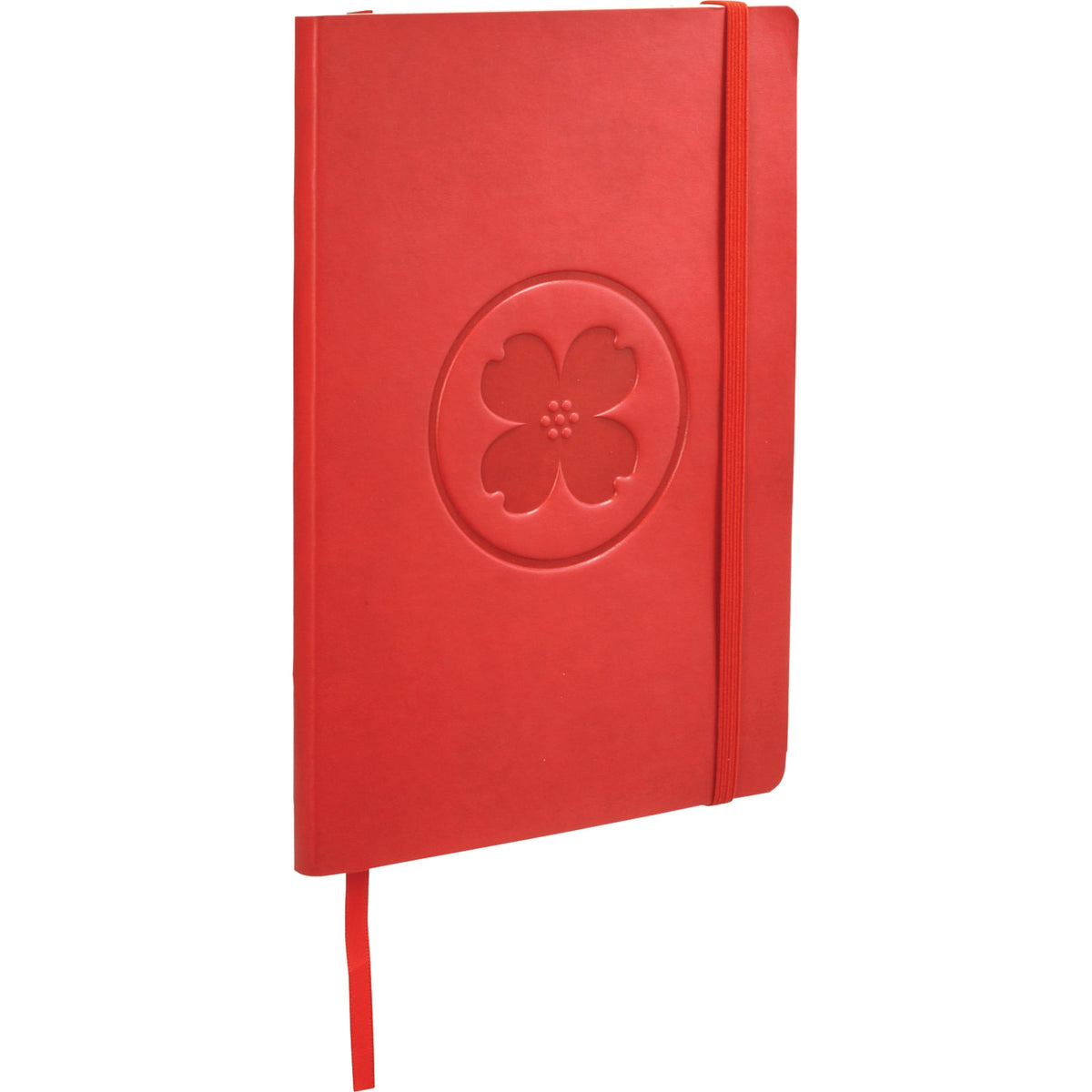 Leather-Look Soft Cover Journal, 5.5 x 8.5 Inches Debossing - Red - Photo