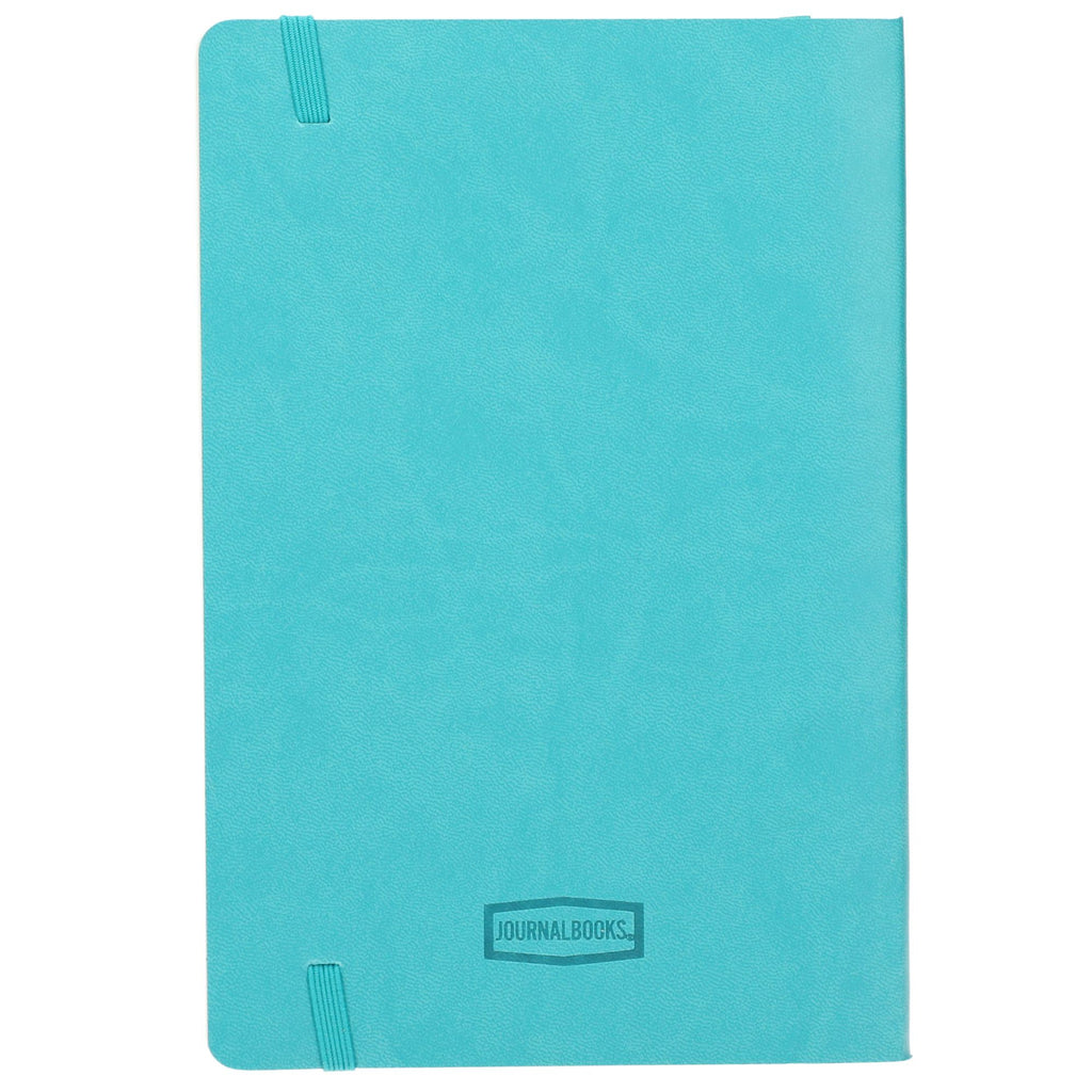 Leather-Look Soft Cover Journal, 5.5 x 8.5 Inches Debossing - Turquoise - Back