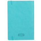 Leather-Look Soft Cover Journal, 5.5 x 8.5 Inches Debossing - Turquoise - Back