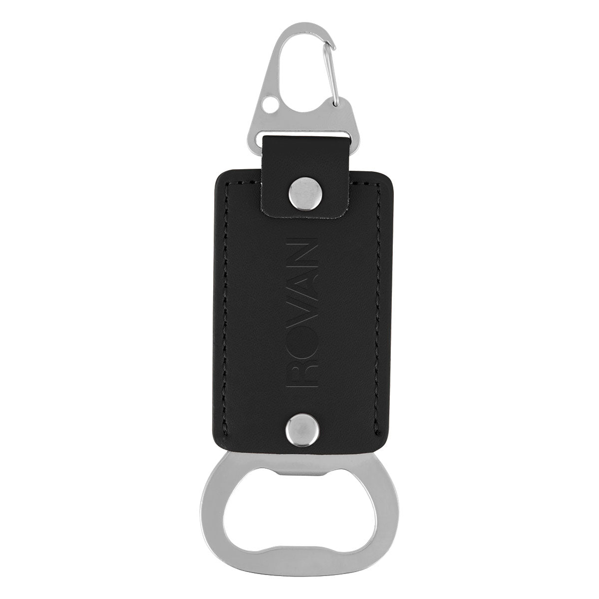 Leatherette Key Clasp with Bottle Opener - Deboss