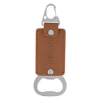 Leatherette Key Clasp with Bottle Opener - Deboss