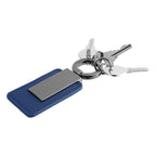Leatherette Key Tag with Carabiner Clip - Navy - Keys