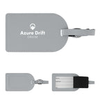 Leatherette Luggage Tag in Recycled PET - Gray - Silk Screen