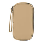 Leatherette Tandem Travel Organizer for Tech - Tan - Back