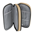 Leatherette Tandem Travel Organizer for Tech - Tan - Open