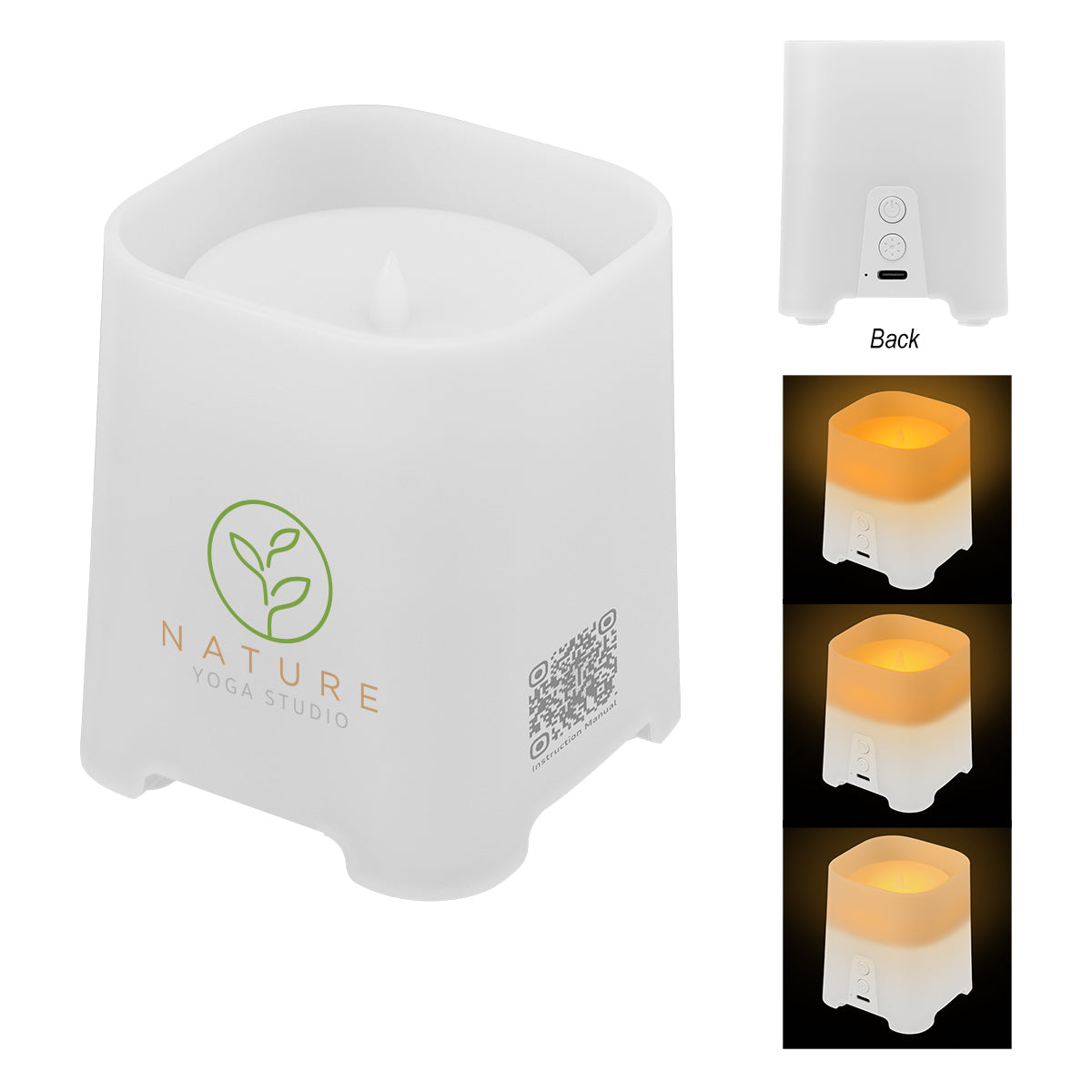 LED Candle Light Speaker in Recycled ABS Full Color