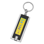 LED Keychain, Rectangular - Black - Full Color