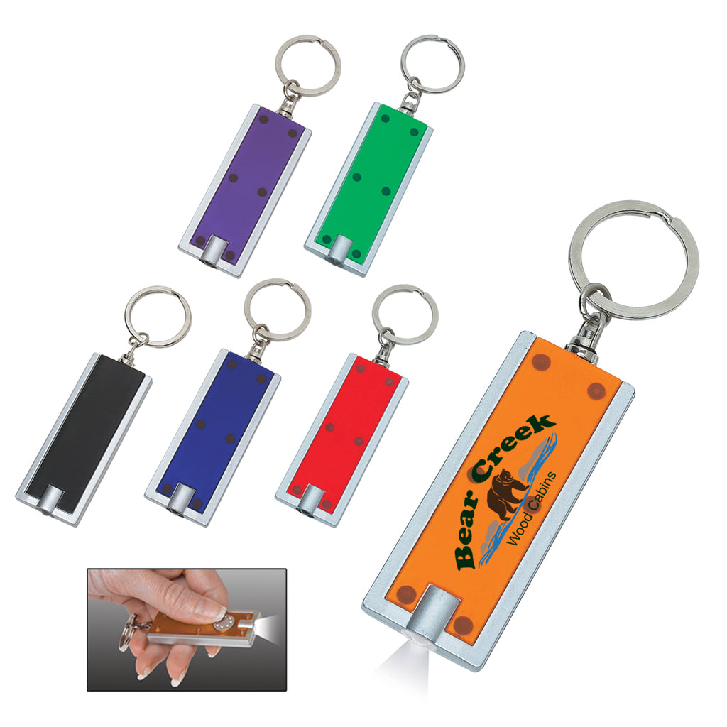 LED Keychain, Rectangular Full Color