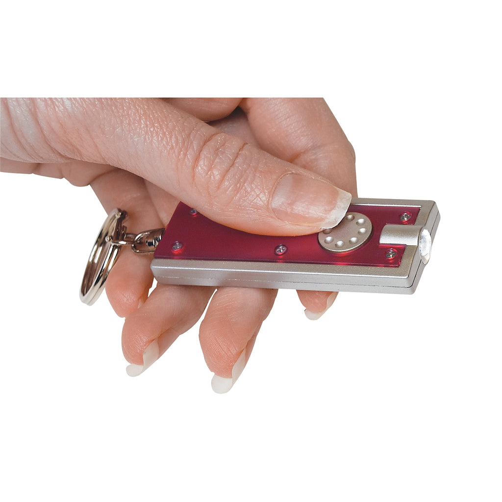 LED Keychain, Rectangular Full Color - Inset