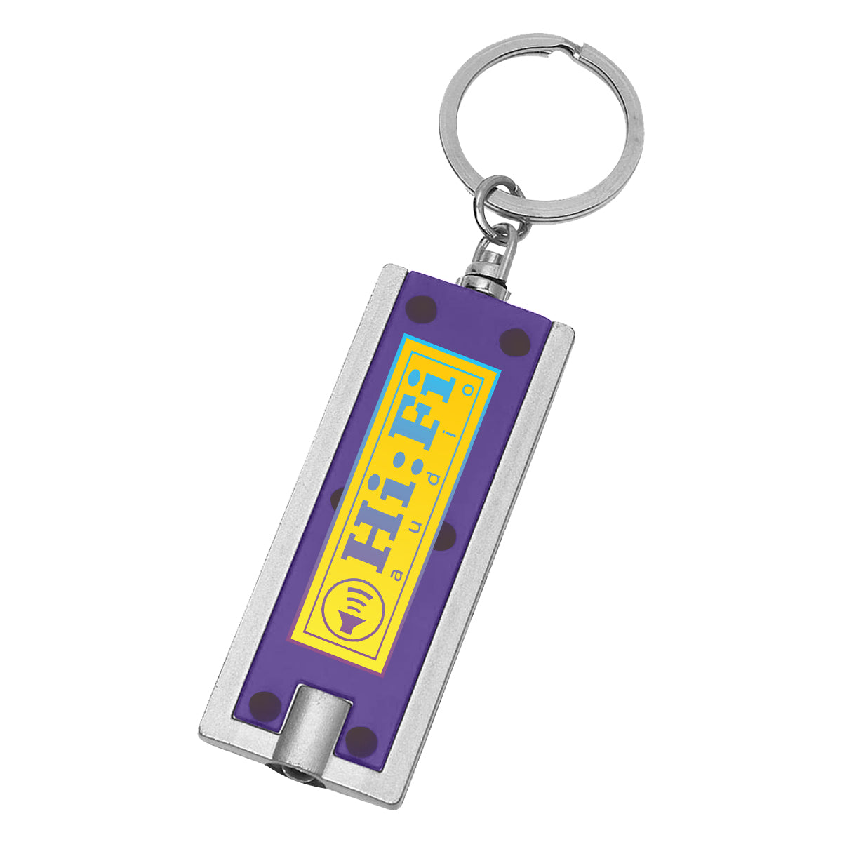 LED Keychain, Rectangular Full Color - Purple - Full Color