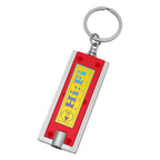 LED Keychain, Rectangular Full Color - Red - Full Color