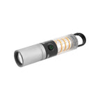LED Lantern and Flashlight on a Carabiner - Clear with Black