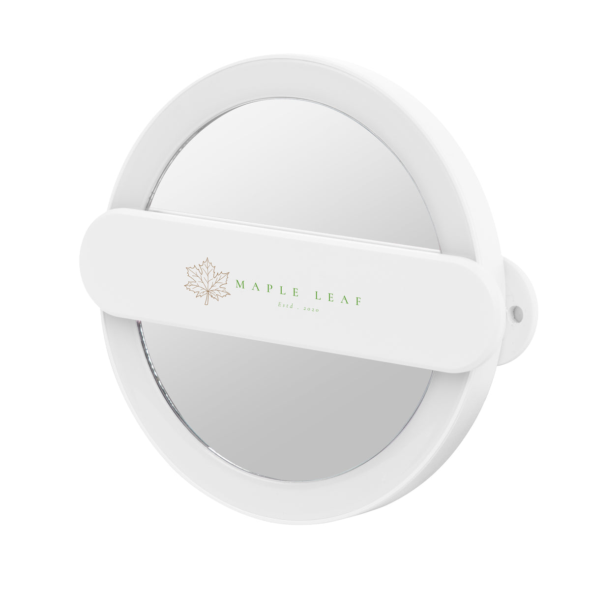 LED Mirror on a Swivel Handle - White - Full Color