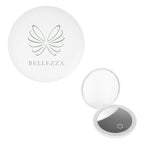LED Mirror That Magnifies Both Sides - White - Silk Screen