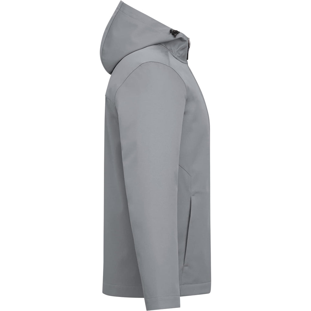 Lefroy Recycled Softshell Jacket with Hood for Men Debossing - Quarry - Right Side