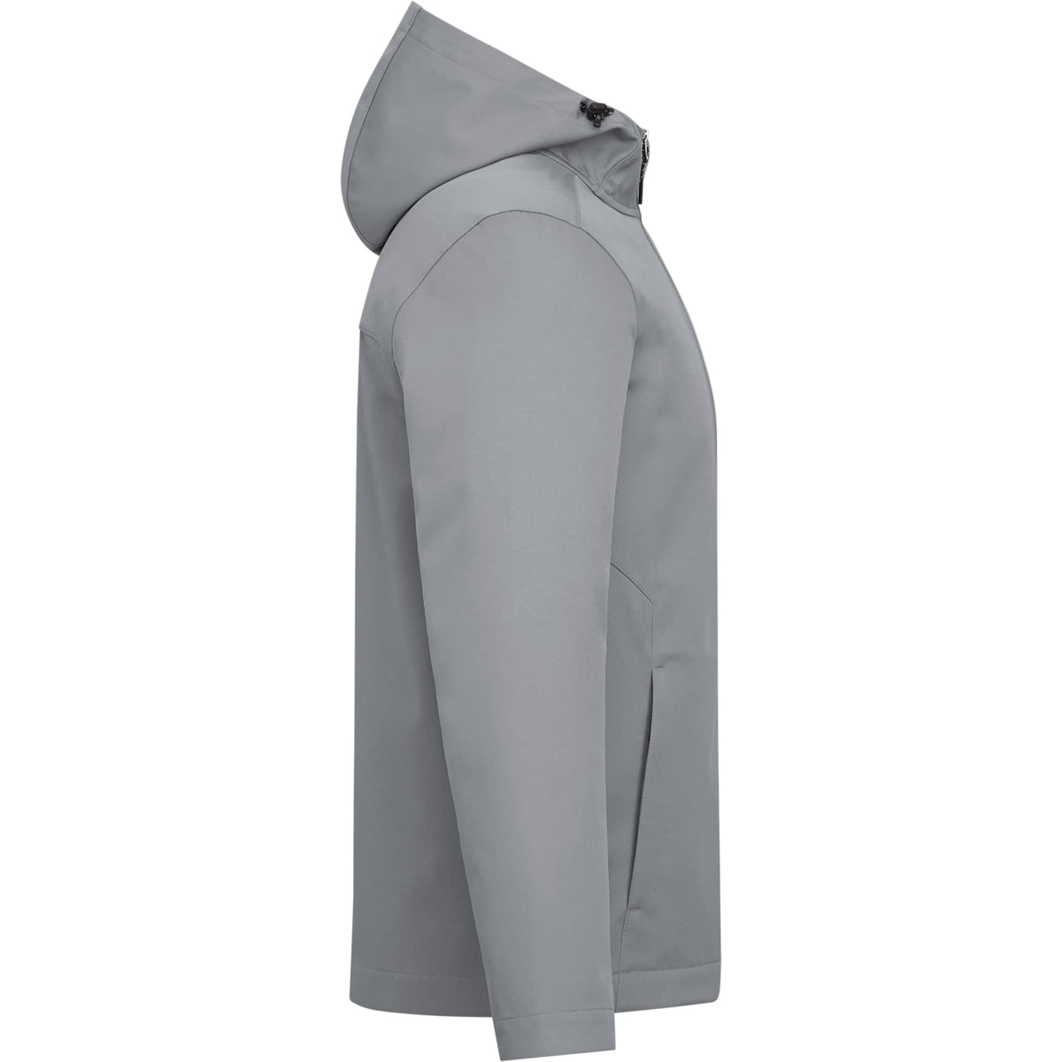 Lefroy Recycled Softshell Jacket with Hood for Men Debossing - Quarry - Right Side