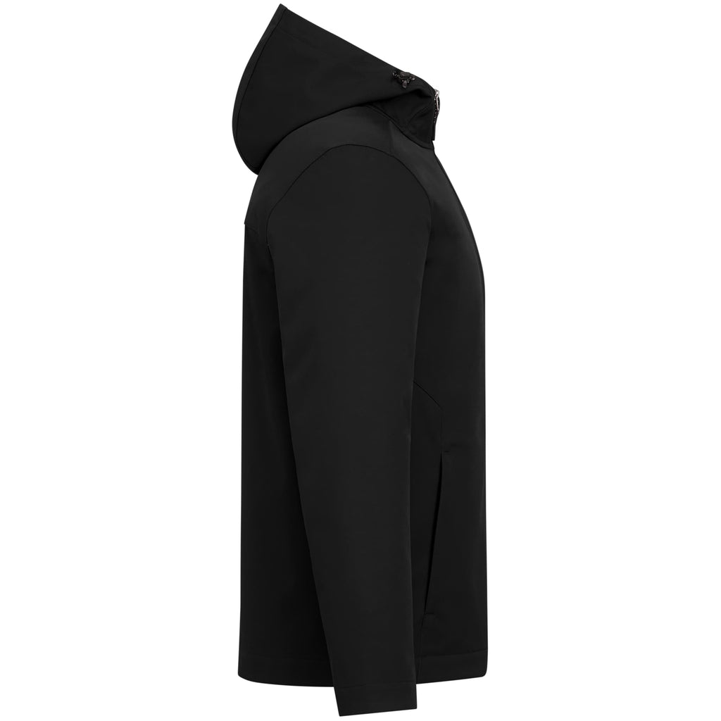 Lefroy Recycled Softshell Jacket with Hood for Men Embroidery - Black - Right Side